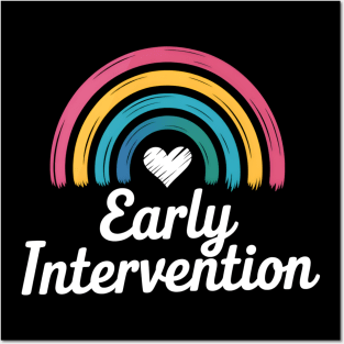 Rainbow Early Intervention Heart Teacher Interventionist Posters and Art